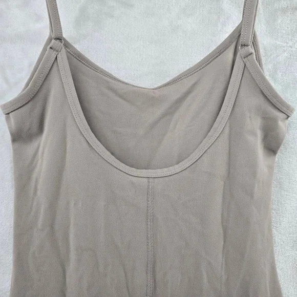 TnAction Women S Bodysuit Taupe Brown Adjustable Straps Scoop Back Sleeveless - Picture 7 of 9